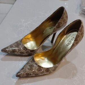 Guess by Marciano Women's Brown Patterned Heels